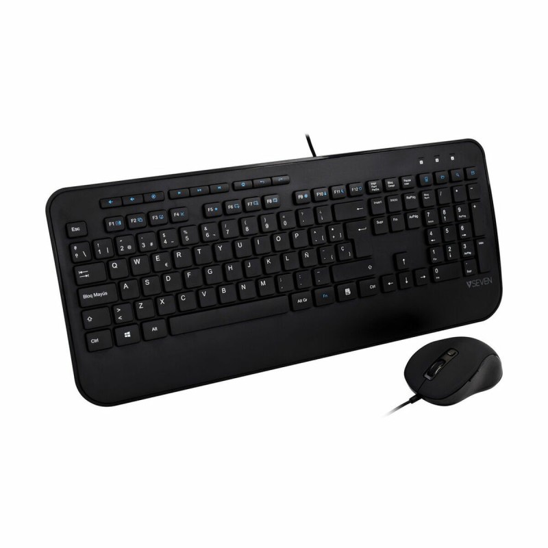 Tastatur mit Maus V7 CKU300ES Spanisch QWERTY