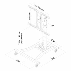 TV Halterung Neomounts PLASMA-M1200 27" 70" 42" 50 kg