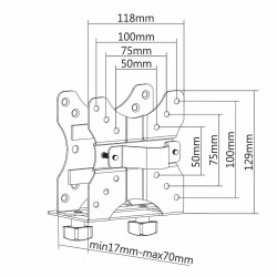 Bildschirm-Träger für den Tisch Neomounts NM-TC100BLACK Schwarz