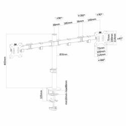 Bildschirm-Träger für den Tisch Neomounts FPMA-D550DBLACK