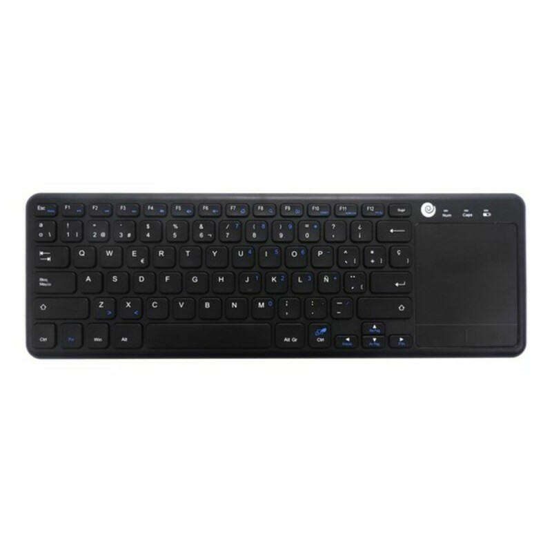 Touchpad mit Tastatur CoolBox COO-TEW01-BK Schwarz Qwerty Spanisch