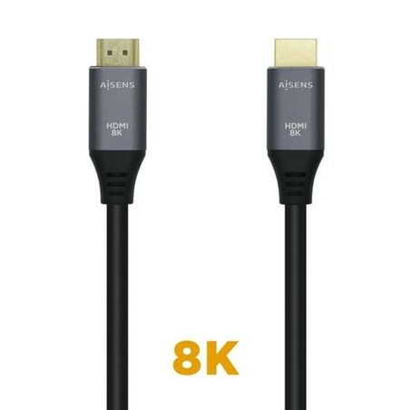 HDMI Kabel Aisens A150-0426 Schwarz Schwarz/Grau 1 m