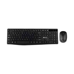 Tastatur mit Drahtloser Maus NGS NGSWIRELESSSETALLUREKIT 1200 dpi 2.4 GHz Schwarz Qwerty Spanisch QWERTY