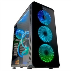 Gehäuse Semitour Mikro ATX / Mini ITX / ATX Nox NXHUMMERTGM LED RGB USB 3.0 Schwarz