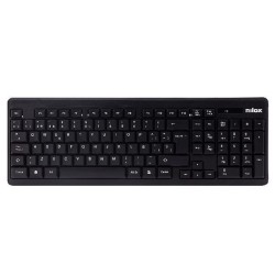 Tastatur mit Drahtloser Maus Nilox NXKMWE0001 Schwarz Qwerty Spanisch QWERTY