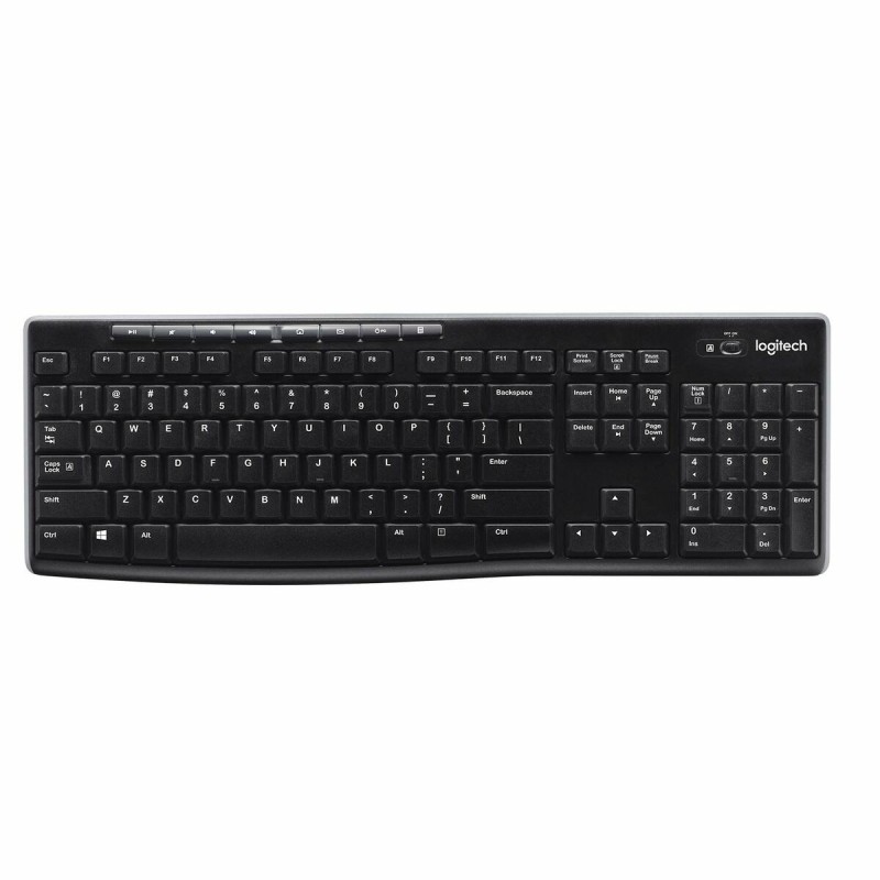 Drahtlose Tastatur Logitech K270 Schwarz Qwerty Spanisch 2.4 GHz