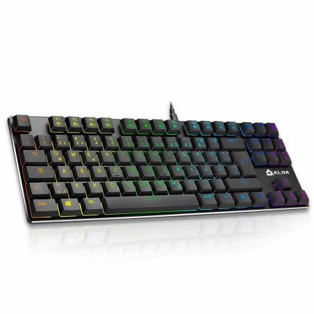 Tastatur KlimTechs K42DE Qwertz Deutsch Schwarz (Restauriert A)