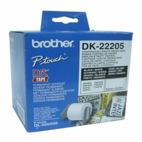 Endlospapier für Drucker Brother SKJ99-XS Weiß Schwarz Schwarz/Weiß