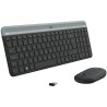 Tastatur mit Maus Logitech MK470 Qwertz Deutsch Schwarz Stahl