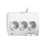 Steckerleiste mit 5 Steckdosen und Schalter Ewent EW3932 1,5 m 2 x USB 2,1 A 2500W Weiß