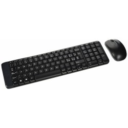 Tastatur Logitech MK220 Qwerty Italienisch Schwarz (Restauriert A)