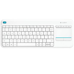 Drahtlose Tastatur Logitech K400 Plus Weiß Qwerty Spanisch QWERTY