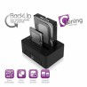 Dual-Dockstation Ewent AAACET0186 Dual 2.5"-3.5" USB 3.1 ABS Schwarz