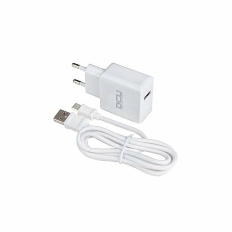 Wandladegerät + USB A zu USB-C-Kabel DCU 66826 Weiß (1 m)