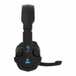 Gaming Headset mit Mikrofon Ewent PL3320 Schwarz Blau