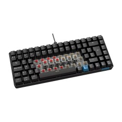 Tastatur Hiditec GKE010006 Schwarz Qwerty Spanisch