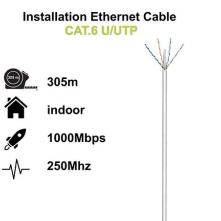 UTP starres Netzwerkkabel der Kategorie 6 Ewent (305 m)