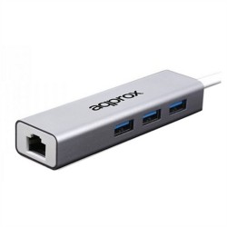 Netzadapter approx! APPC07GHUB LAN 10/100/1000 USB 3.0 Grau