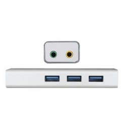 Externe Soundkarte approx! APPUSB51HUB USB 3.0 3.5 mm Grau