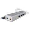 Externe Soundkarte approx! APPUSB51HUB USB 3.0 3.5 mm Grau