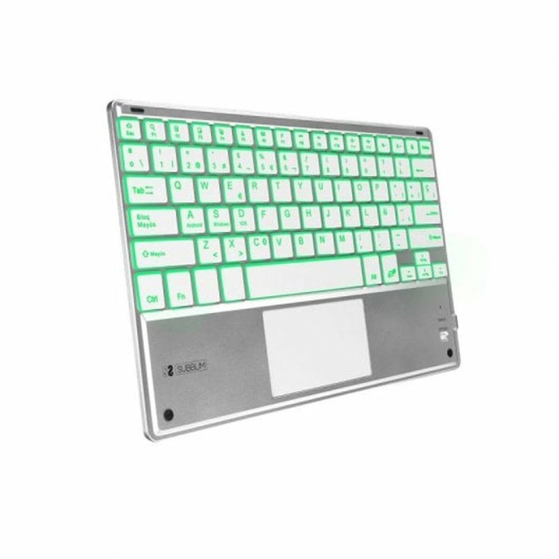 Tastatur und Touchpad Subblim SUB-KBT-SMBT50 Silberfarben Qwerty Spanisch QWERTY