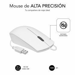 Mouse Subblim SUBMO-B2BS002 Weiß 1200 DPI