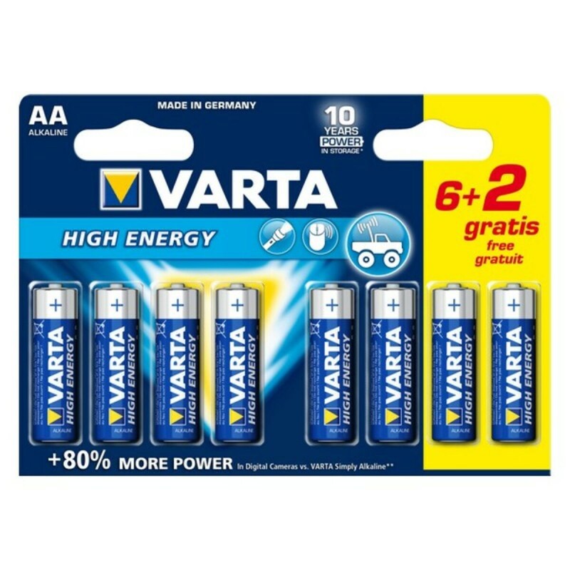 Alkline-Batterie Varta LR6 AA 1,5V High Energy (8 pcs)