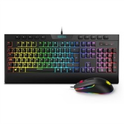 Tastatur und Gaming Maus Krom Kalyos RGB Schwarz