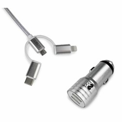 Universal-USB-Autoladegerät + USB-Kabel-C Subblim SUB-CHG-4CC001 Silber 12 W 50 W (1 Stück)