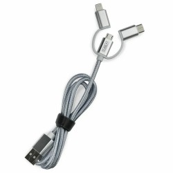 Universal-USB-Autoladegerät + USB-Kabel-C Subblim SUB-CHG-4CC001 Silber 12 W 50 W (1 Stück)