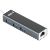 Hub USB iggual IGG319260 Schwarz Grau