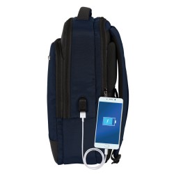 Laptop- und Tablet-Rucksack mit USB-Anschluss Safta Business Dunkelblau (29 x 44 x 15 cm)