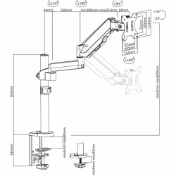 Bildschirm-Träger für den Tisch V7 DM1TA-1E