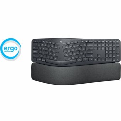 Tastatur Logitech Ergo K860 Schwarz Grau Graphit Qwerty Spanisch