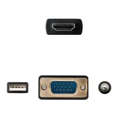 HDMI-zu-VGA-Adapter mit Audio NANOCABLE 10.15.4350 1,8 m Schwarz