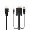 HDMI-zu-VGA-Adapter mit Audio NANOCABLE 10.15.4350 1,8 m Schwarz