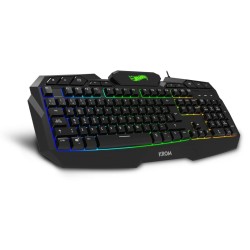 Tastatur und Gaming Maus Krom HOTWHEELS Qwerty Spanisch