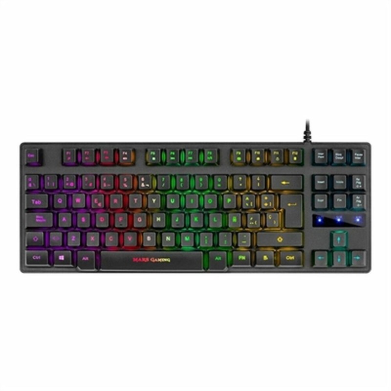 Gaming Tastatur Mars Gaming MKTKLES LED RGB Qwerty Spanisch