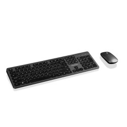 Tastatur mit Maus Modecom MK-MC-5200C-100 Schwarz Grau Schwarzweiß Englisch QWERTY