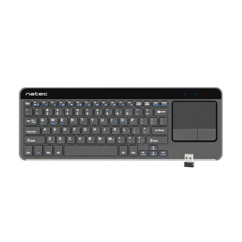 Tastatur Natec NKL-0968 Schwarz Grau Schwarz/Silberfarben Englisch EEUU QWERTY