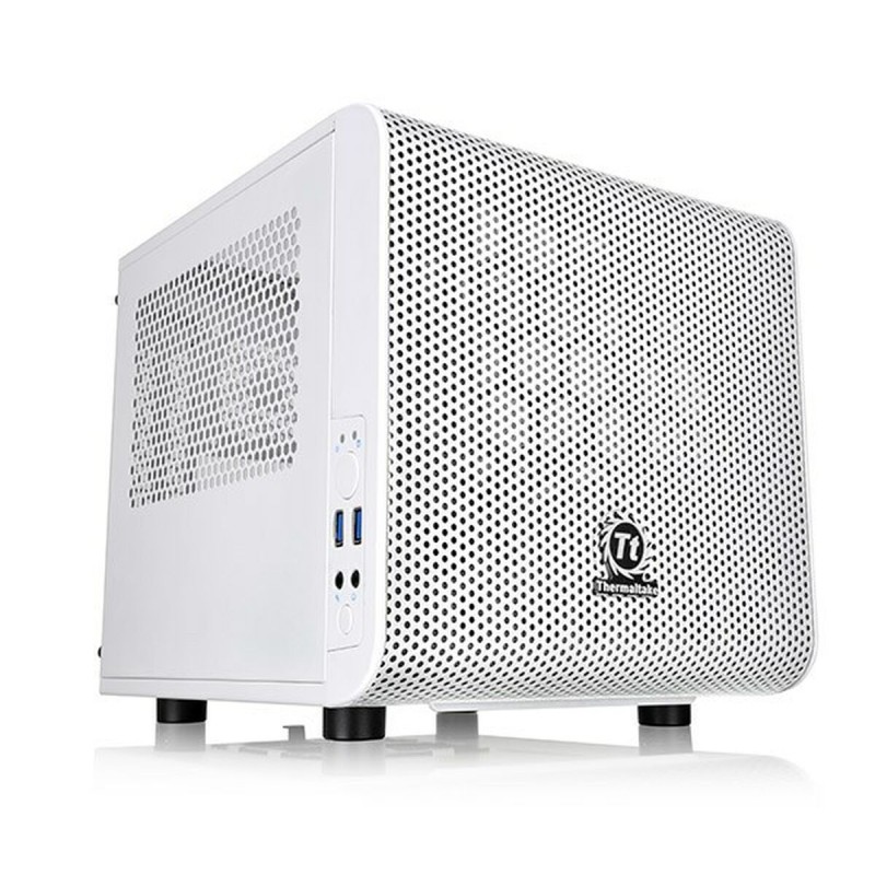 Gehäuse Semitour Mini ITX THERMALTAKE Core V1 Snow Edition Weiß