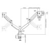 Bildschirm-Träger für den Tisch TooQ DB3132TNR-S 13" - 32" 32" 18 kg