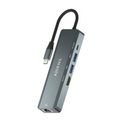 Hub USB Aisens ASUC-5P011-GR Grau Bunt (1 Stück)