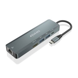 Hub USB Aisens ASUC-5P011-GR Grau Bunt (1 Stück)