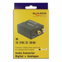 Audio Konverter DELOCK Toslink - RCA Schwarz