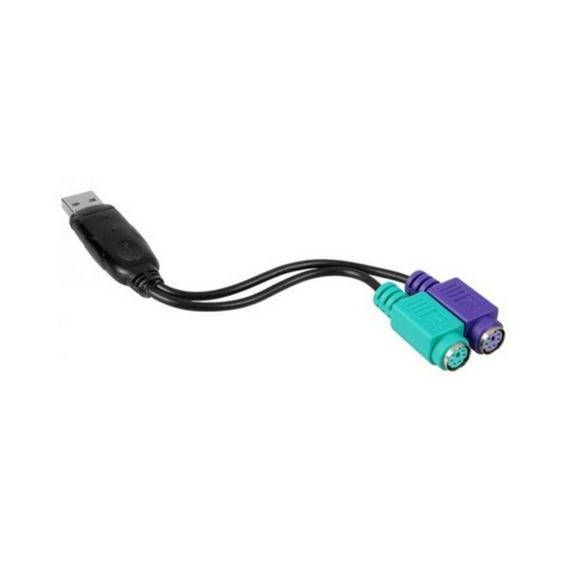 Adapter PS/2 auf USB NANOCABLE 10.03.0101 Schwarz