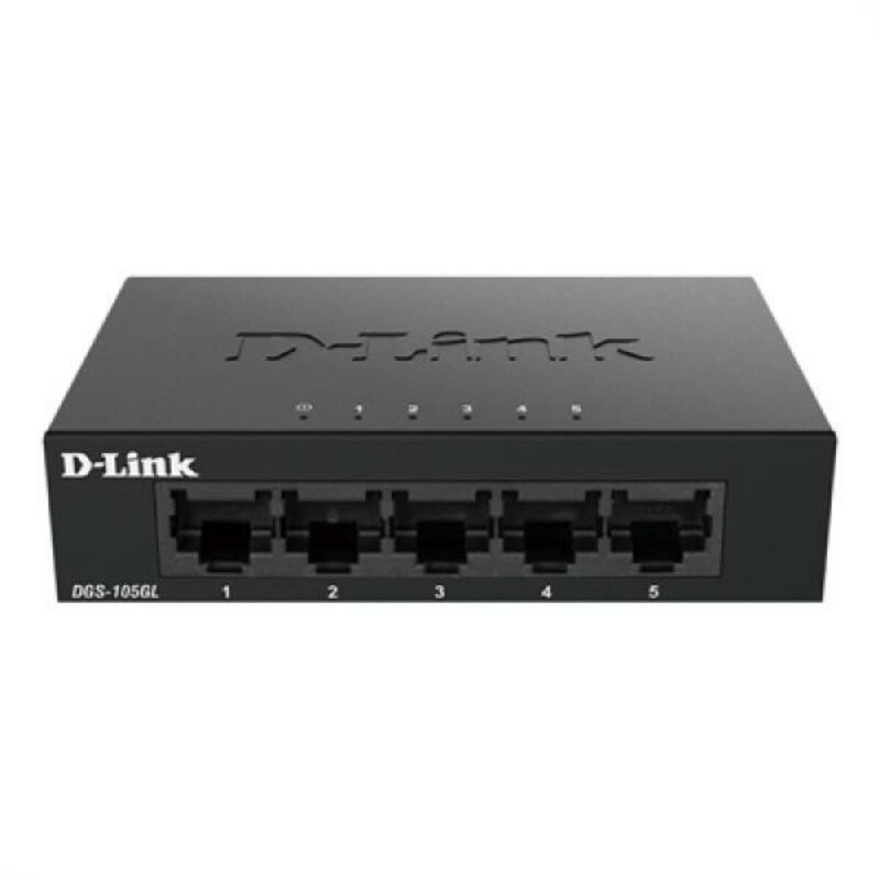 Schalter für das Büronetz D-Link DGS-105GL 5xGB Plug&Play Schwarz