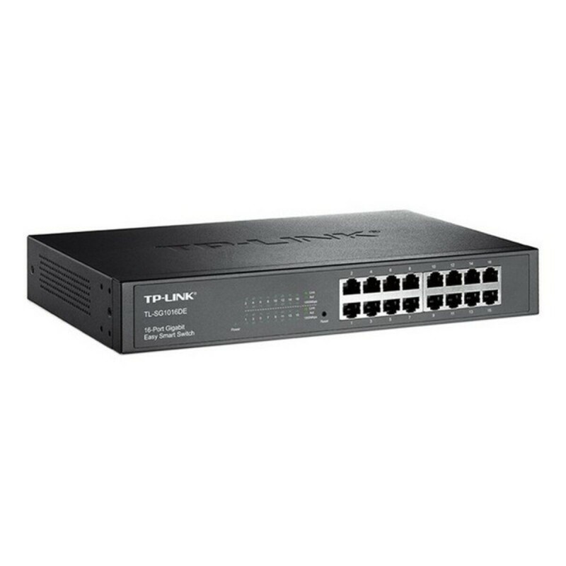 Schalter für das Netz mit Schaltschrank TP-Link TL-SG1016DE RJ45 32 Gbps Schwarz