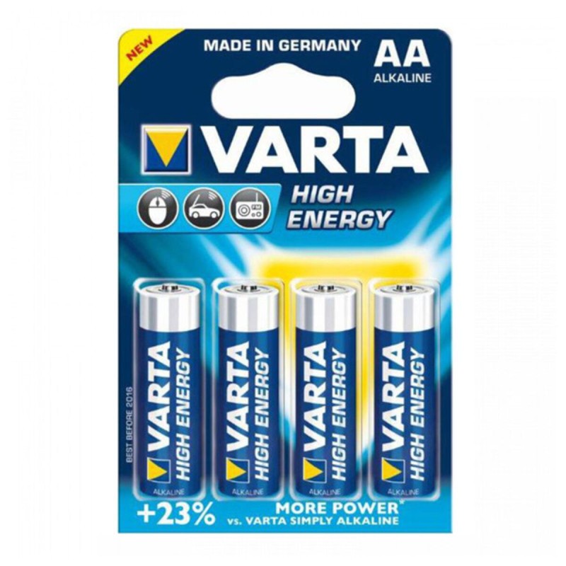 Alkline-Batterie Varta LR6 AA 1,5 V 2930 mAh High Energy (4 pcs) Blau