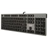 Tastatur A4 Tech KV-300H QWERTY Schwarz Grau Schwarzweiß Schwarz/Grau